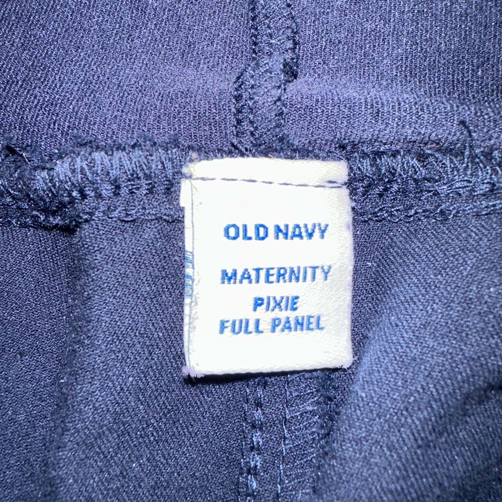 Old Navy Navy Maternity Pixie Full Panel Leggings - image 2